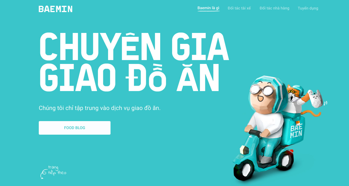 alt text: Giao diện ứng dụng Baemin