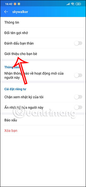 Chia sẻ liên hệ trên Zalo