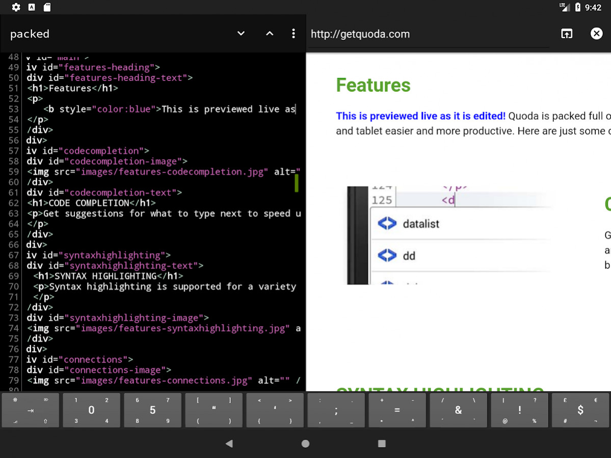 Giao diện Quoda Code Editor