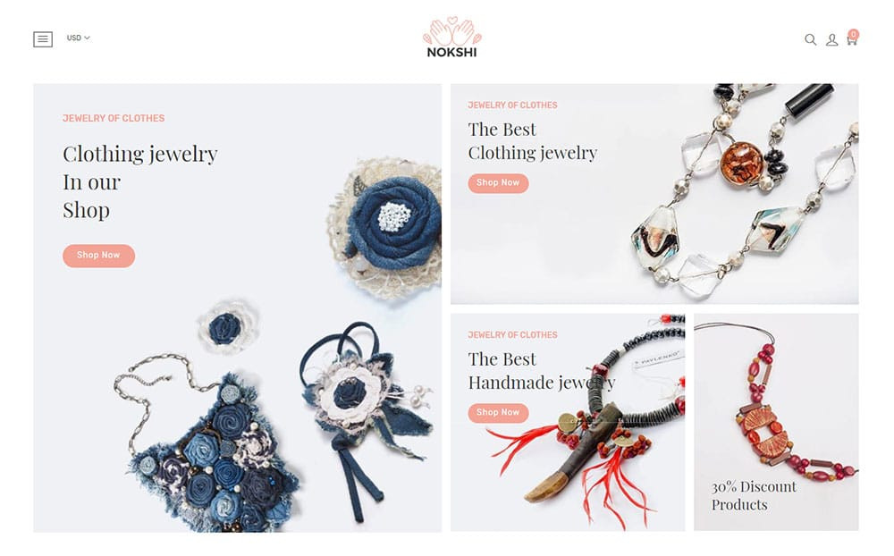 Giao diện Shopify Nokshi