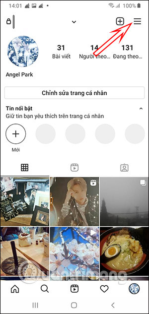 Tùy chọn Instagram